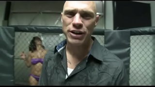 Stacy Adams Hops On The Winners Cock In The MMA Cage And Swallows His Cum